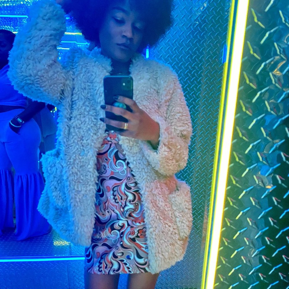 FAUX FUR IVORY COAT